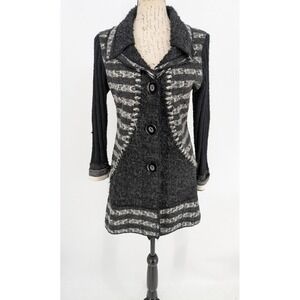 PAPA VANCOUVER Sweater Coat SMALL Mohair Wool Blend Y2K Bohemian